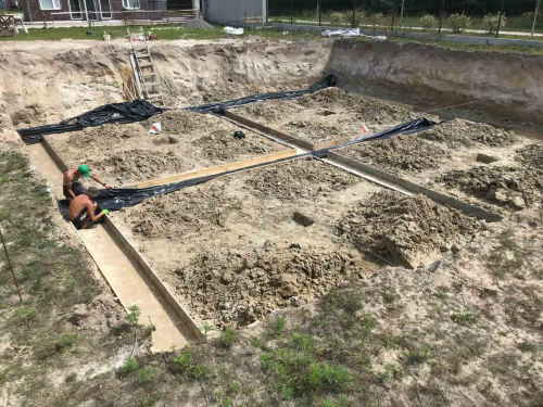 Опалубні роботи підошви фундаменту Опалубні роботи підошви фундаменту